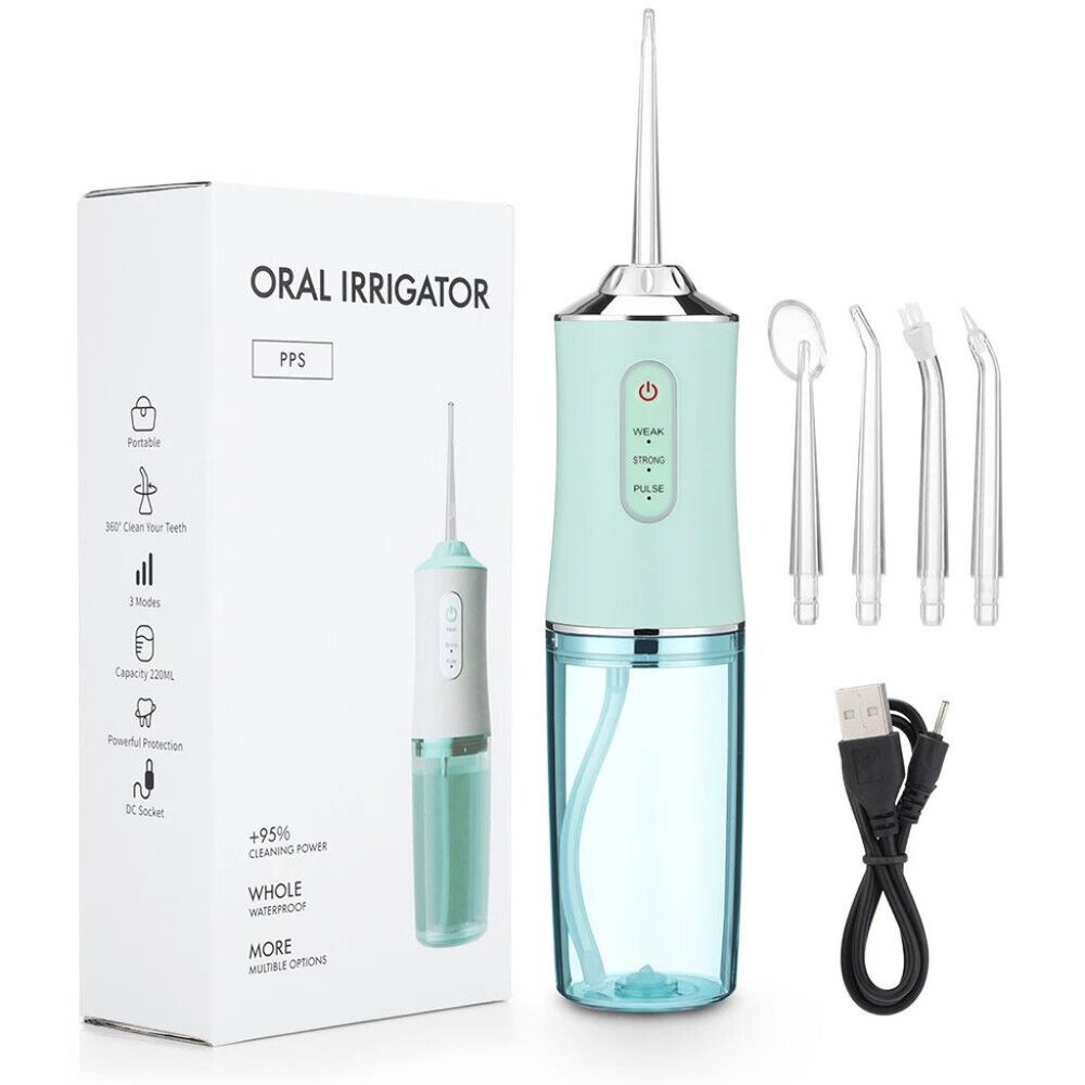 New Oral Irrigator Portable Dental Water Flosser (Green)